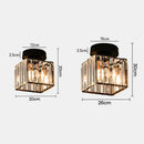 Modern K9 Crystal Hallway Semi Flush Ceiling Lights for Corridor Loft Balcony