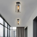 Glass Semi-Flush Mount Ceiling Light