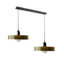 2 Heads Modern Bauhaus Stained Glass Pendant Lamp