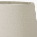 Alia Grey Wash Turned Mango Wood Floor Lamp Base with Coast 50cm Cream Calico Tapered Lampshade
