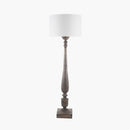 Alia Grey Wash Turned Mango Wood Floor Lamp - Base Only