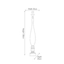 Alia Grey Wash Turned Mango Wood Floor Lamp - Base Only