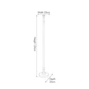 Rhode Matt Black Stick Floor Lamp Base - Base Only