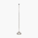 Almas Silver Metal Floor Lamp Base with Henry 45cm White Handloom Cylinder Lampshade