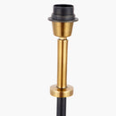 Antoine Black Croc and Antique Brass Metal Floor Lamp