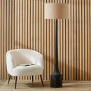 Marin Black Wood Tall Neck Floor Lamp