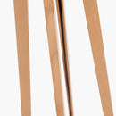Whitby Natural Wood Tapered 4 Post Floor Lamp Base with Lino 45cm White Self Lined Linen Cylinder Lampshade