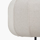 Oscar Black Metal and Natural Linen Structured Floor Lamp