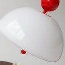 Modern Red Glass Simple Pendant Light For Living Room