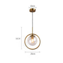 Light Luxury Glass Clear Bedroom Pendant Light