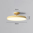 Minimalism White LED Semi-Flush Ceiling Light For Bedroom