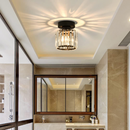 Modern Simplicity Clear Striped Glass Shade Ceiling Light