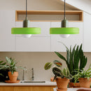 2 Heads Modern Bauhaus Stained Glass Pendant Lamp
