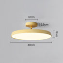 Minimalism White LED Semi-Flush Ceiling Light For Bedroom