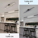 Modern Black Long Strip Semi Flush Mount LED Ceiling Light