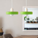 2 Heads Modern Bauhaus Stained Glass Pendant Lamp