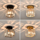 Set of 2 Crystal Hallway Semi Flush Mount Ceiling Light