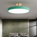 Modern Concise Circular LED Semi Flush Mount Ceiling Lights for Bedroom