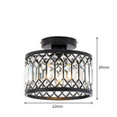 Set of 2 modern hallway crystal ceiling lights