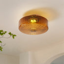 Medieval Glass Corrugated Ceiling Lamp