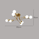 Modern Muti-Lights Stylish Gold Iron Living Room Ceiling Lights