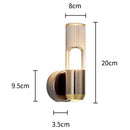 Clear Contemporary Cylinder Wall Lamp