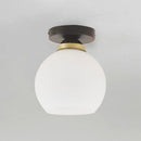 Modern Black Flush Globe Ceiling Light