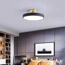 Set of 2 Circular LED Dimmable Semi Flush Ceiling Light For Bedroom
