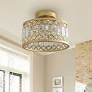 Contemporary semi flush mount crystal hall ceiling lights