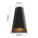 IP65 Geometric Modern Aluminum Black LED Outdoor Wall Lights