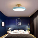 Set of 2 Circular LED Dimmable Semi Flush Ceiling Light For Bedroom