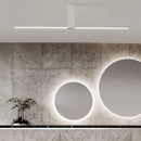 Modern Minimalist Aluminium LED Linear Semi Flush Mount Ceiling Light for Living Room Bedroom Hallway