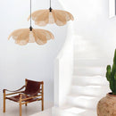 Rattan Petal Rustic Lamp Shade Pendant Light