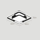Modern Simple Square Shape LED Flush Mount Ceiling Light