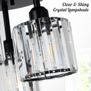Crystal Semi Flush Ceiling Lights for Living Room, Hallway