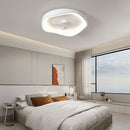 Modern Minimalism Iron White Design Ceiling Fan With Light