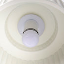 1-Light Cream Style Vintage Drum Semi Flush Mount Ceiling Lamp