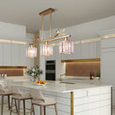 Multi-Head Birdie Designer Long Crystal Island Lamps