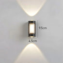 Set of 2 Modern Black LED Up & Down Outdoor Wall Lights