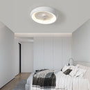 Modern Minimalism Iron White Design Ceiling Fan With Light