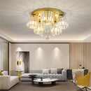 Crystal Modern Ceiling Light with Cylinder Crystal Shade for Living Room