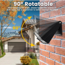 IP54 Waterproof Black Solar Powered Outdoor Wall Lights, Dusk-to-Dawn