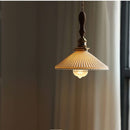 Modern Ceramics Retro Pleated Ceiling Pendant Light
