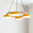Modern Wood Bird Pendant Lights Creative LED Chandelier for Living Room, Dinning Area