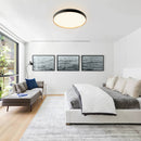 Black Round Flush Ceiling Light For Living Room