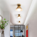 Modern Gold Flush Ceiling Light For Hallway