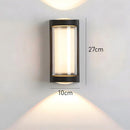 LED Up and Down Black Outdoor Wall Lights, Cool White Light