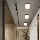 Retro Fabric Living Room Flush Mount Ceiling Lights