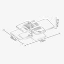 Nordic Creativity Multi-square Living Room LED Ceiling Light