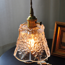 Flower Glass Clear Dining Room Pendant Light